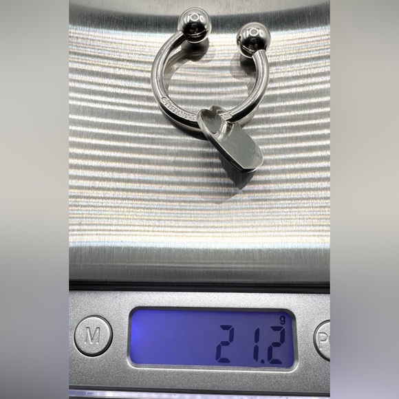Silver Tiffany& Co Return To Tiffany Heart Key Ring & screwball closure w/logo - Picture 7 of 8